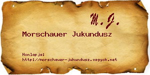 Morschauer Jukundusz névjegykártya
